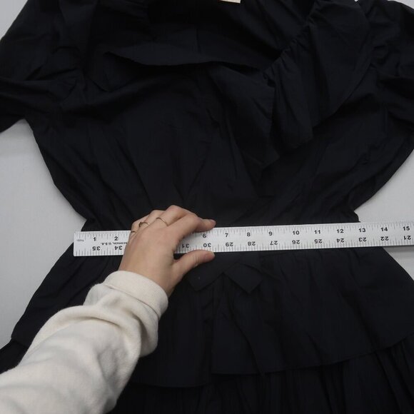 Ulla Johnson Lola Tiered Ruffle Mini Dress Black Size 4 - Picture 11 of 13